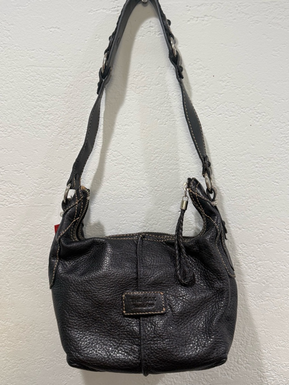 The Sak vintage Black pebbled genuine Leather Shoulder Hobo Bag